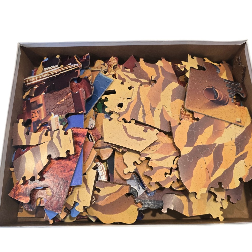 Vintage Rose Art LEGO 3D Plus Floor Puzzle Western Wild West 150 Pieces 1997 - Picture 5 of 8